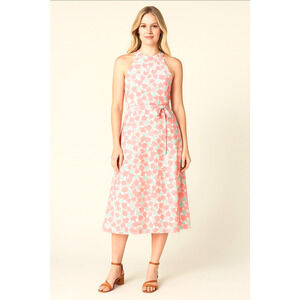 Amour Vert Dress Halter Multi‎ Pastels Coquette, Feminine Floral Resort Small